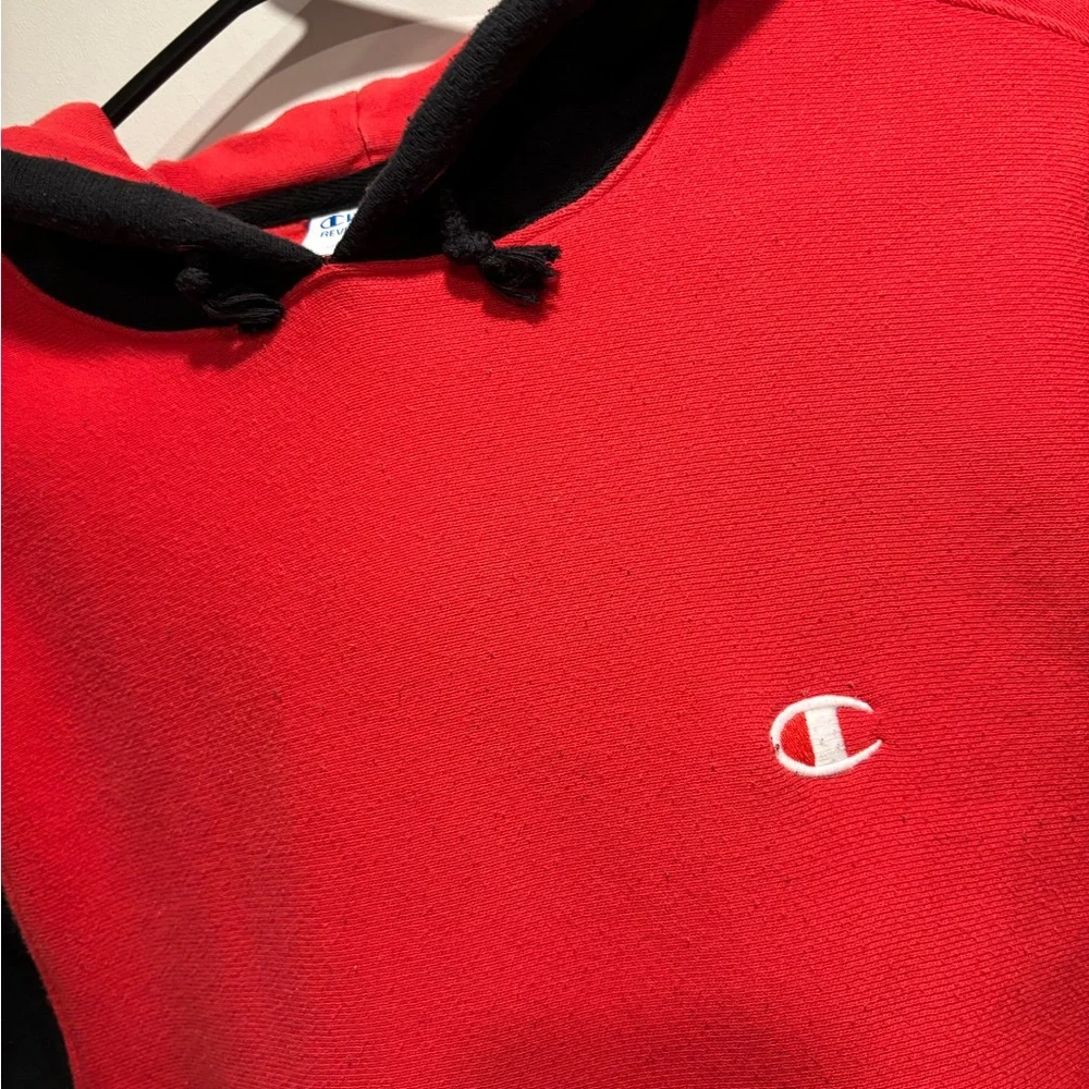 Champion Red and Black Hoodie - Picture 2 of 4